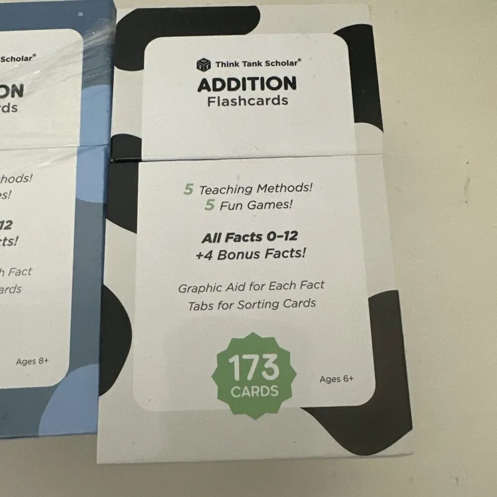 Think Tank Scholar Addition and Division Flash Cards Ages 8+ 335 Cards!